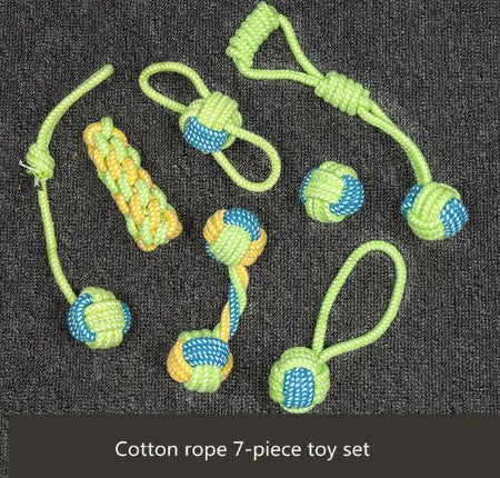 Dog Chew Toy Pack Squeaky Rope Ball