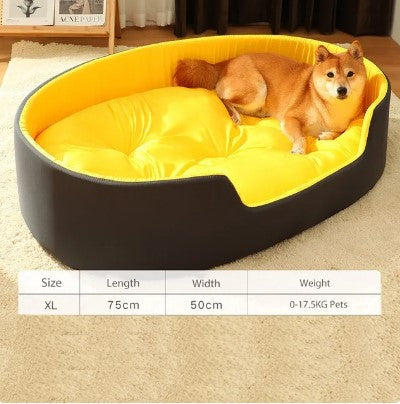 Yellow Big Dog Pet Bed (75cm x 50cm)